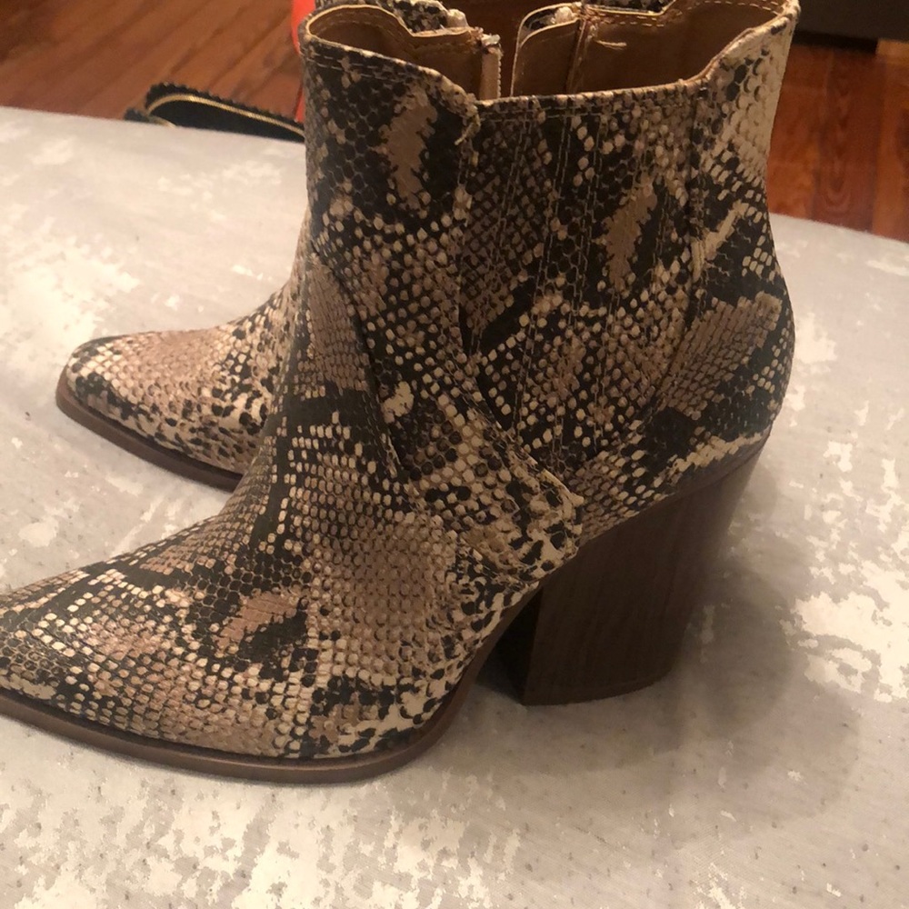 Brand new snake skin booties